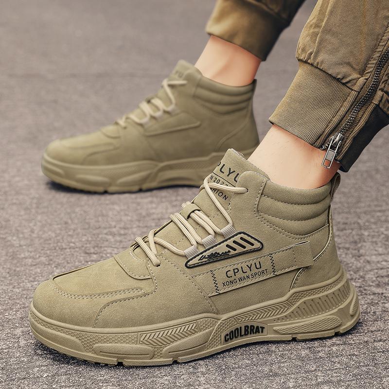 Зимние мужские альпинистские ботинки для активного отдыха, нескользящие, водонепроницаемые, удобные, короткие рабочие ботинки, модная, спортивная, повседневная обувь