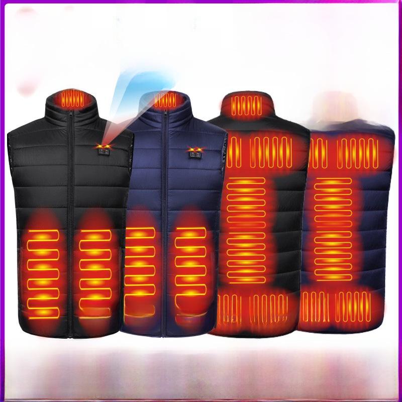 Nine-Zone USB Heated Vest - Smart Design for Couples - Stay Warm with Constant Temperature Heating - New Style Technology