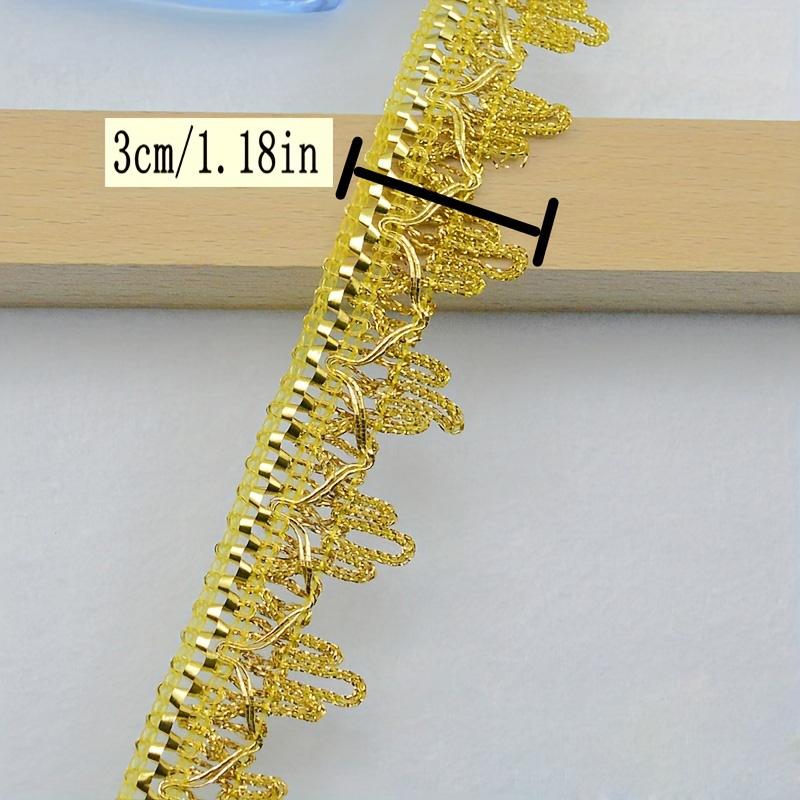 5 м/196,85 дюйма в каждой упаковке, золотые кружевные бейки, большие широкие ленты для шитья, занавески для одежды, шляпы, сумки, поделки своими руками, плетеные аксессуары, свадебные украшения