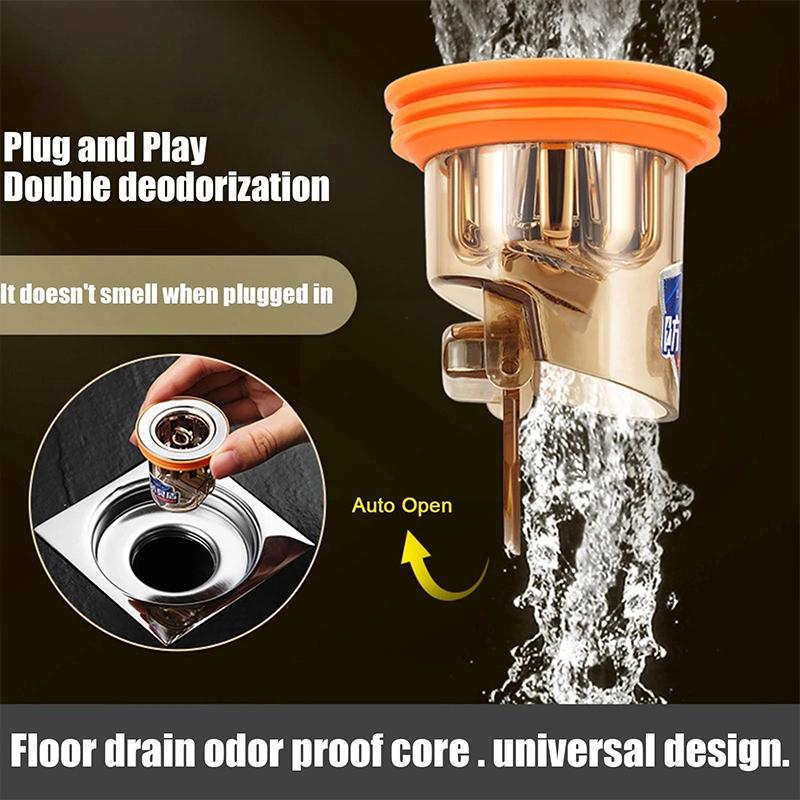 6/3/1PCS Gravity-Induction Floor Drain-Core Toilet Deodorant Anti-Odor No Smell Bathroom Toilet Sewer Shower Drain for Bathtub