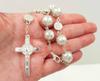 TALISMAN4U One Decade Auto Rosary Beads Католический браслет Святой Бенедикт Крест Божественное Милосердие 7 камней Подарок, дюймы,