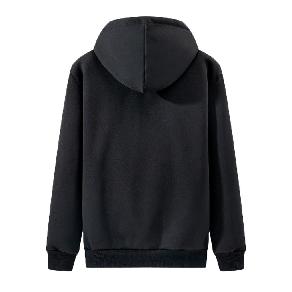 Мужской пуловер на молнии с длинными рукавами и капюшоном, топы, блузка