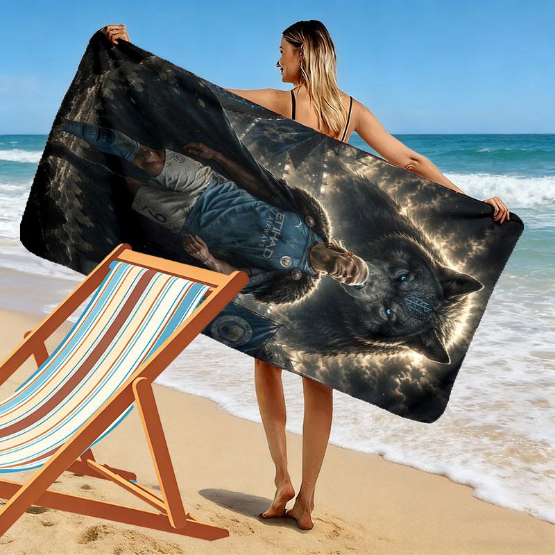 Erling Haaland Pride Beach Towel, Large Soft Quick Dry Towel for Beach Camping Swimming