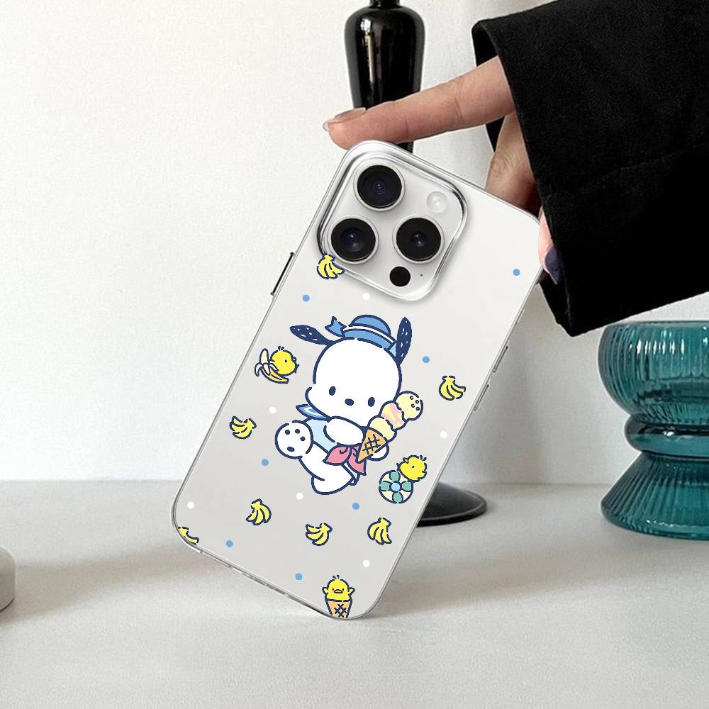 T-PochaI-ccoS Phone Case For Iphone 16 15 11 13 14 Pro Max 7 8 Plus X Xr Xs Max Se2020 12mini Transparent Cover