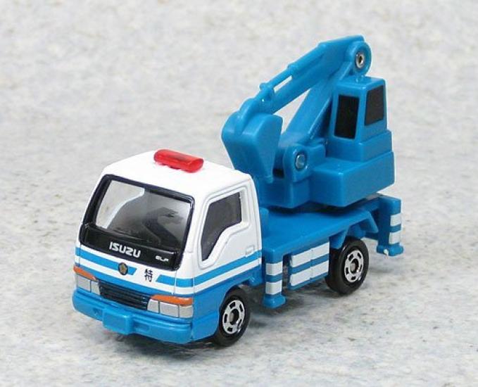 Toys Dream Project Working Tomica Collection 3 Isuzu Elf Metropolitan Police Department Backhoe Version