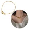 Unique Metal Curved Tube Necklace Stylish and Personalized Choker Necklaces Ergonomic Collar for Party Nightclub