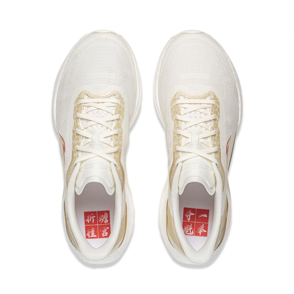 Li Ning Ultra Light 23 Удобные Амортизирующие Износостойкие Низкие Повседневные Беговые Кроссовки Женская кроссовка Цвет Off-White ARBW018-13