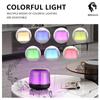 Wireless Bluetooth Speaker With Dazzling Colorful Light Touch Pat Sensing Night Light Mini Portable Speaker,Two Speaker Connected For Stereo Sound