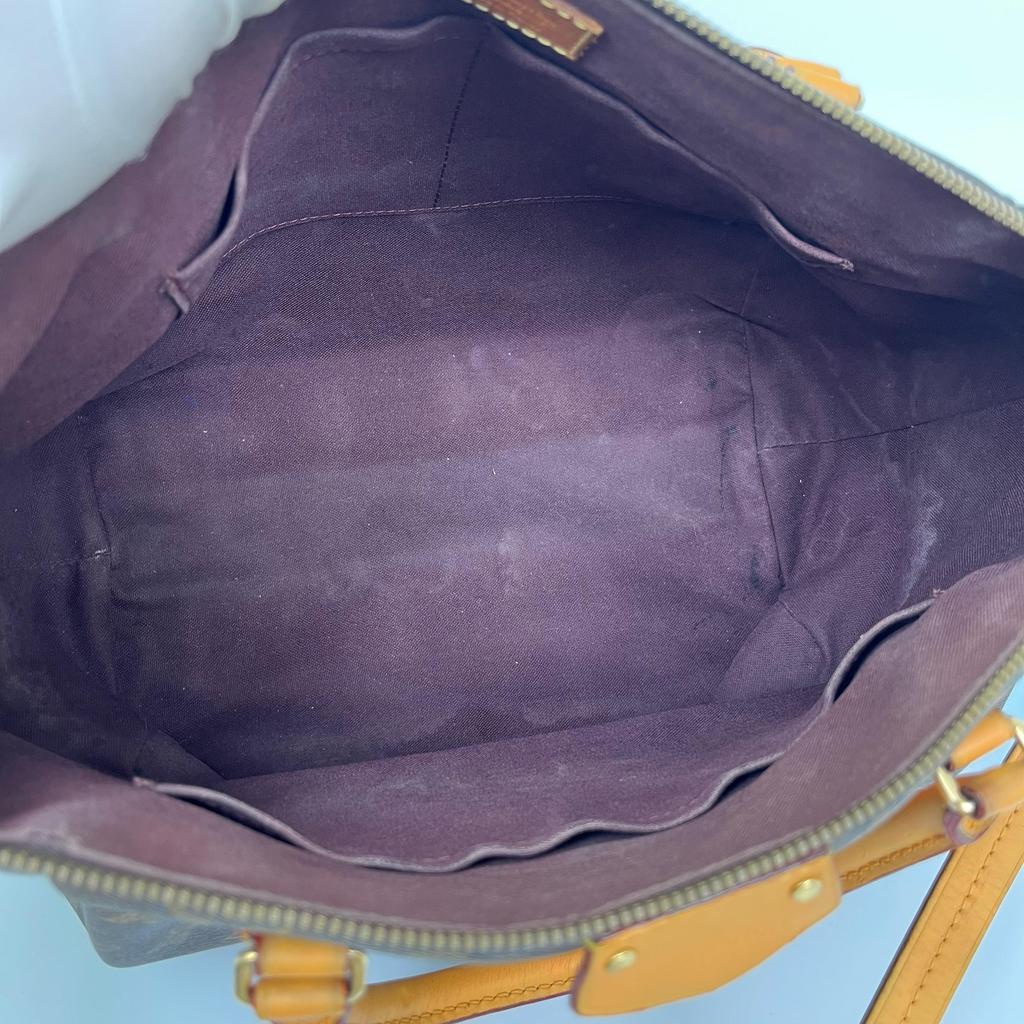 [Pre-Owned] Zipper Closure Logo Print Monogram Coated Canvas With Leather Trim Dumpling Bag - Excellent #KR431W