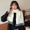 2024 New Mixed Cashmere Thick Cashmere High-end Solid Color Scarf for Women In Winter