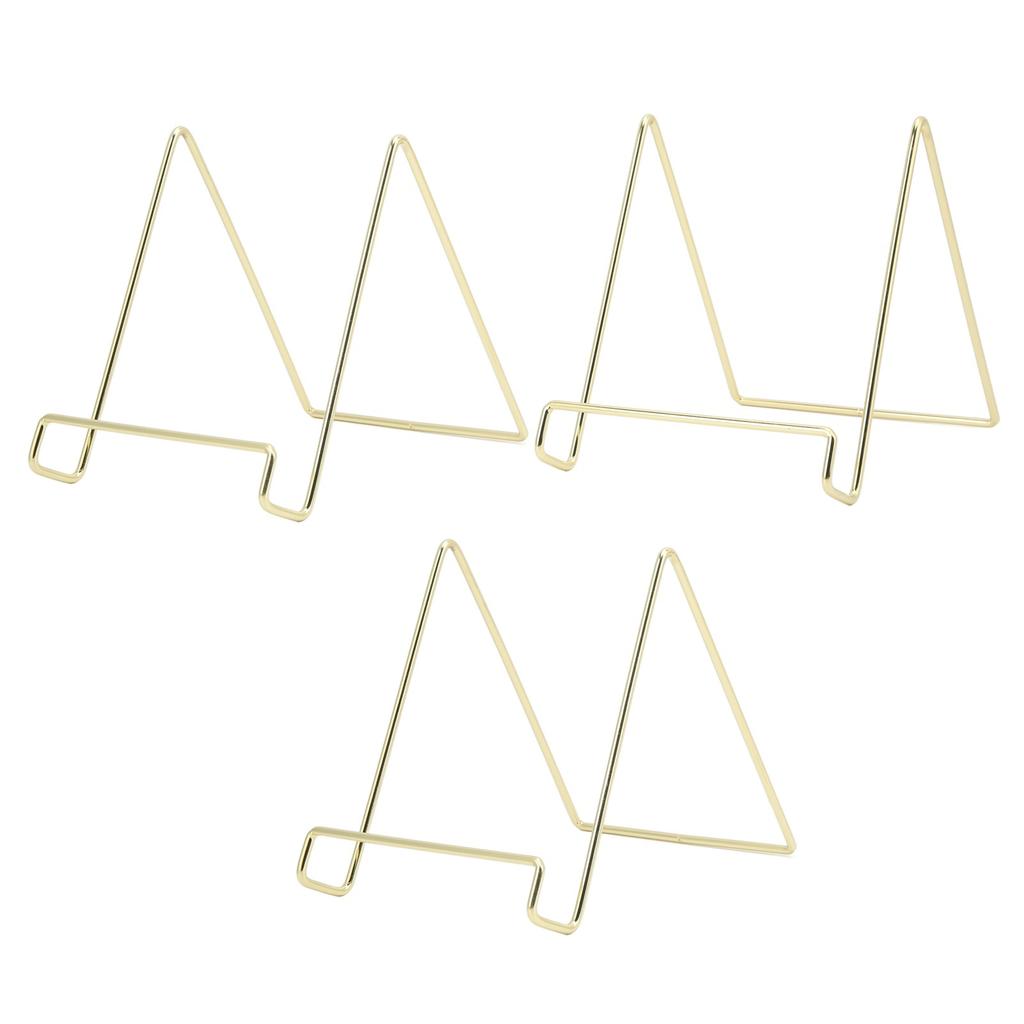 3 шт. Подставка для тарелок Многофункциональная Прочная Металлическая Устойчивая Широкое Применение Простой Дизайн Подставка для Книг для