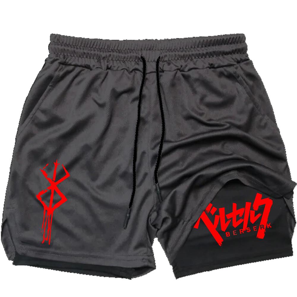 Мужские спортивные шорты, классная спортивная одежда, двухслойные шорты для бега, летние повседневные шорты 2 в 1 для фитнеса, тренировок, бега, шорты