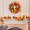 18 Inch Fall Wreath for Front Door Large Autumn Wreath with Artificial Pumpkins Sunflowers Maple Leaves for Thanksgiving Farmhouse Porch Wall Decor