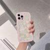 Cute Pink Flower Rabbit Wave Phone Case With Beacelet For Iphone 13 12 11 Pro Xs Max X Xr 7 8 Plus Kawaii Cover Funda