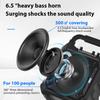 Wireless Musical Instrument Speakers Set Electronic Musical Instrument Accessories with 2 Microphone LED Color Light for Party