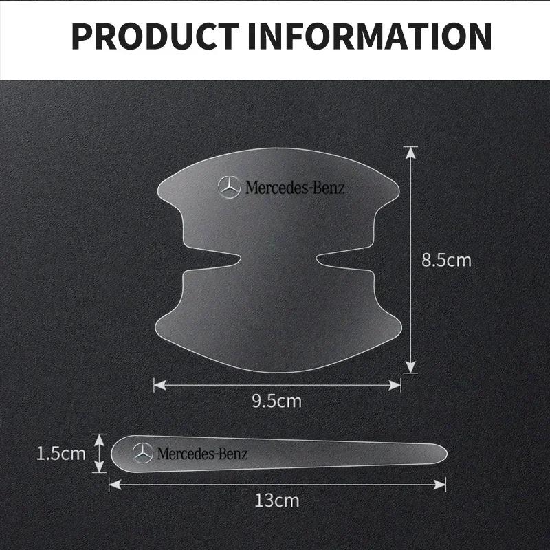 CSC1 8pcs Car Door Bowl Anti-scratch Badge Clear Door Handle Sticker for Mercedes Benz W212 W204 W211W168 W213 W205 W210 W108 W124