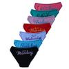 Sexy Cotton Ladies Panties Seven Days A Week Letter Print Women Underwear Plus Size M-XXL 7 Pcs/set