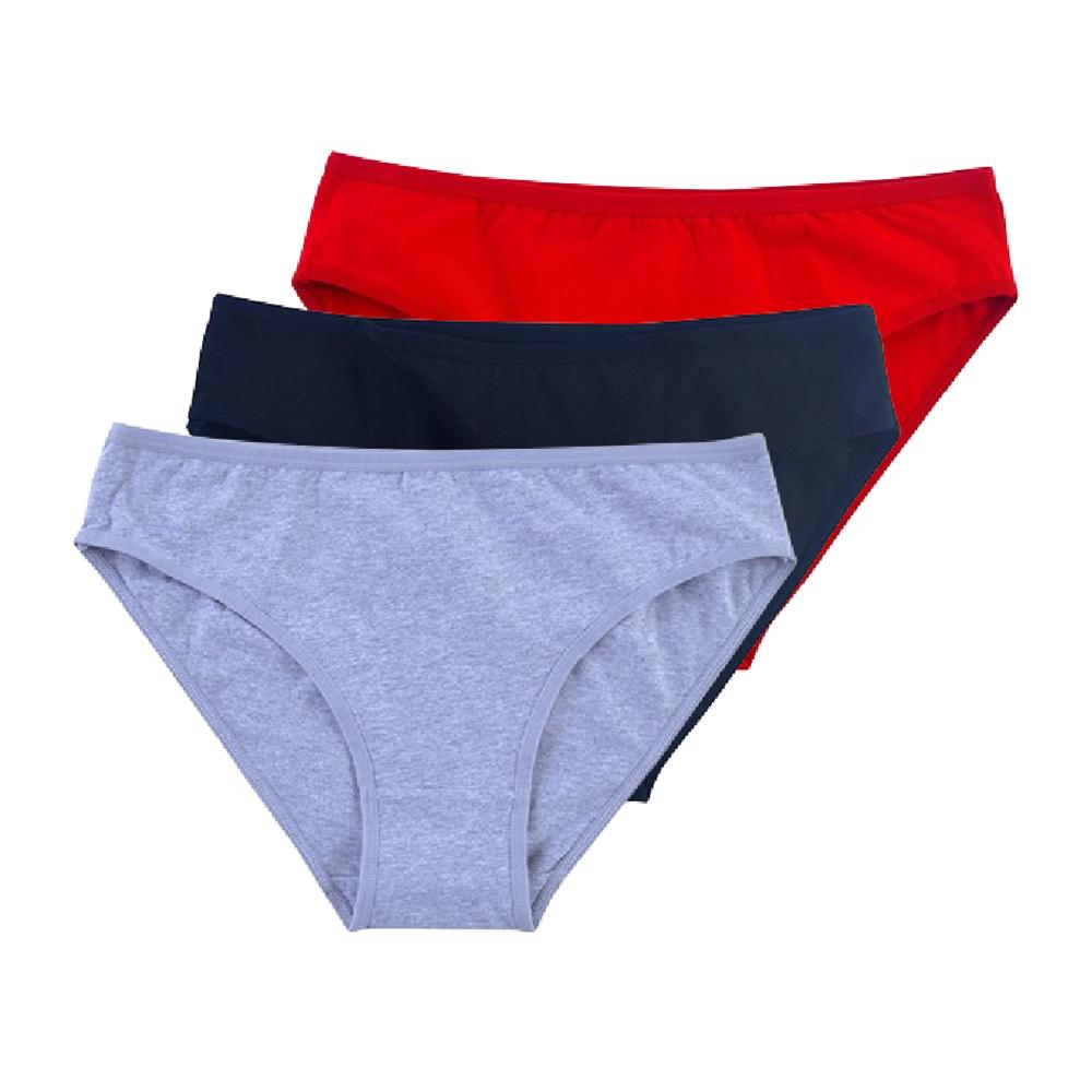 3 шт. женское нижнее белье со средней талией, трусы, нижнее белье, большие трусики для девочек, однотонные трусы
