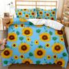 Пододеяльник с подсолнухами, девчачий желтый цветочный принт, двойной пододеяльник, женские цветочные цветы, комплект постельного белья из полиэстера размера King Size