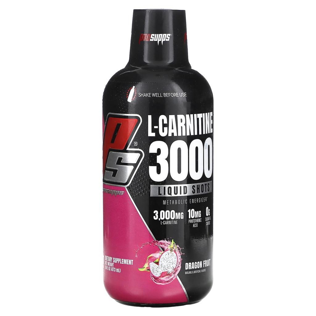 L-Carnitine 3000, Liquid Shot, Dragon Fruit, 473Ml(16Fl Oz)