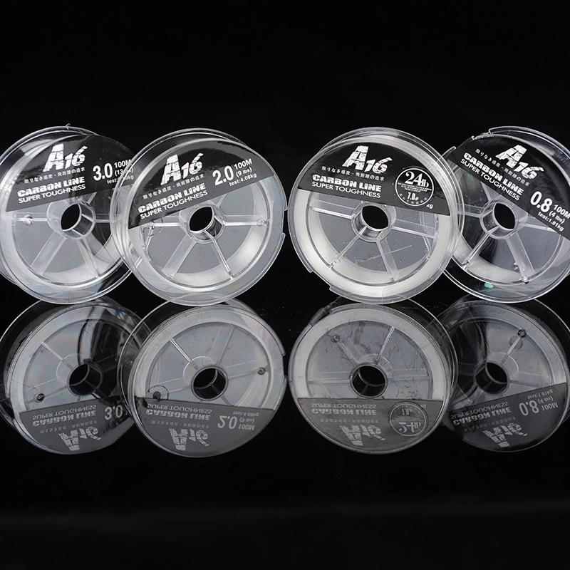 100m Invisible Bite-Proof Carbon Fishing Line for Sea Fishing - A16 Leader & Tippet Line