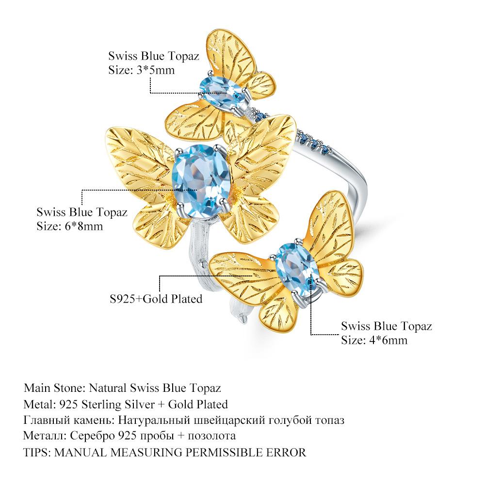Оригинальное дизайнерское кольцо с драгоценными камнями высокого класса, открытое кольцо из серебра 925 пробы с натуральным аметистом и натуральным аметистом.