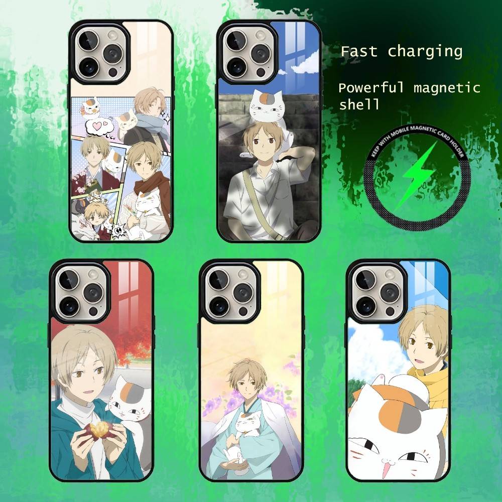Чехол для телефона N-Natsume-s и Madara для iPhone 17, 16, 15, 14, 13 Plus, Pro Max Магнитный для Magsafe Беспроводной зарядки