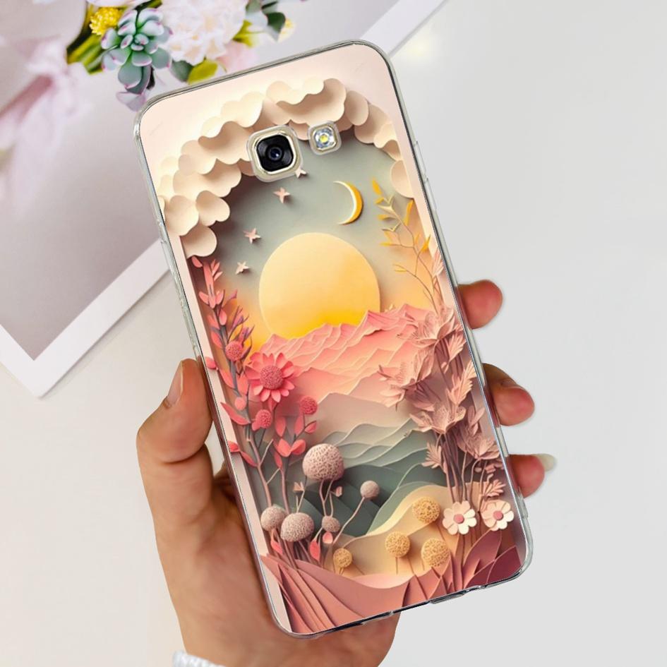 Чехол для Samsung Galaxy A5 2017 A520 A520F Популярный Цветок Прозрачный Силиконовый Мягкий Чехол Для Samsung A 5 2016 A510 A510F Бампер