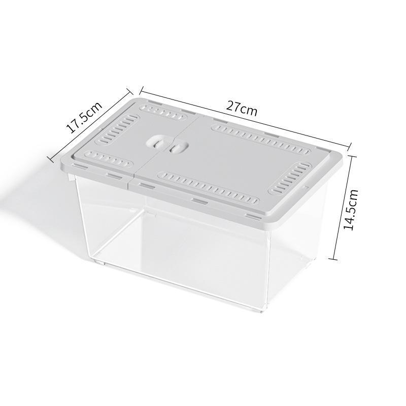 Прозрачный настольный аквариум с черепахой и рыбками с крышкой для дома или гостиной