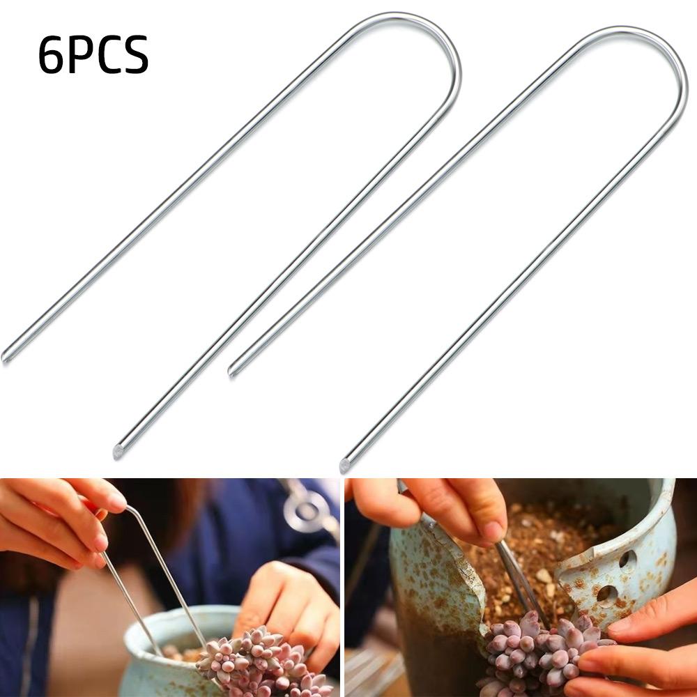 Easy to Fixed Ground Nails Goal Pegs U-Shaped Pegs Tent Ground Nails Trampoline Pile Ground Anchor