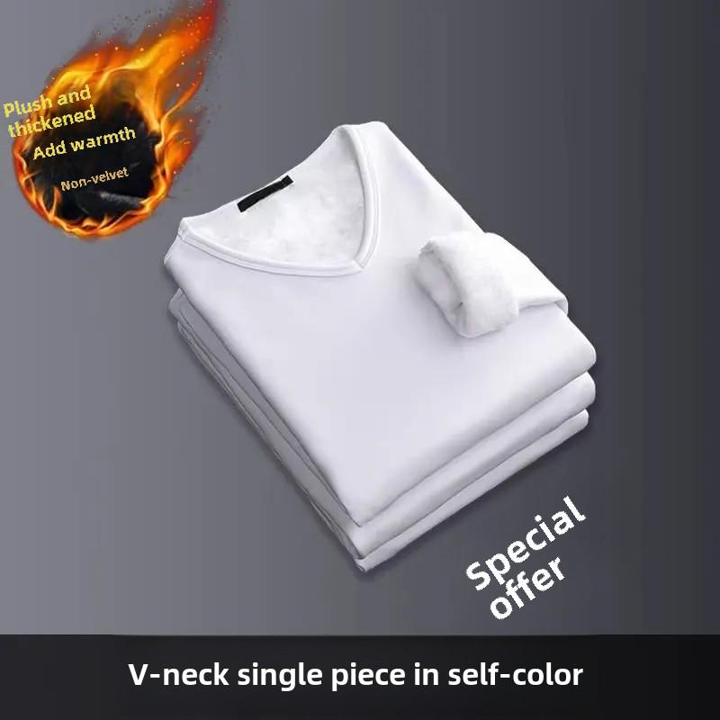 Мужская зимняя термобельё 2024 года из утеплённого бархата — большой размер, можно носить как верхнюю одежду