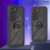 Для Samsung Galaxy S22 Ударопрочный чехол для телефона из ПК + ТПУ с держателем-кольцом