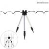 Aluminum Alloy Telescopic 5/7Groove Fishing Rod Holder Collapsible Tripod Stand Fishing Pole Bracket