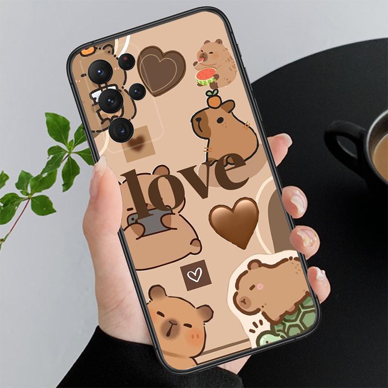 Phone Case For Samsung A17 A55 A16 A56 A35 A15 A53 A54 A33 A34 A25 A05S A52 A52S A07 A26 A06 Cute Fun capybara