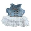 Мягкая джинсовая юбка для собаки, дышащее платье принцессы для собаки, повседневная кружевная юбка для кошки, товары для питомцев