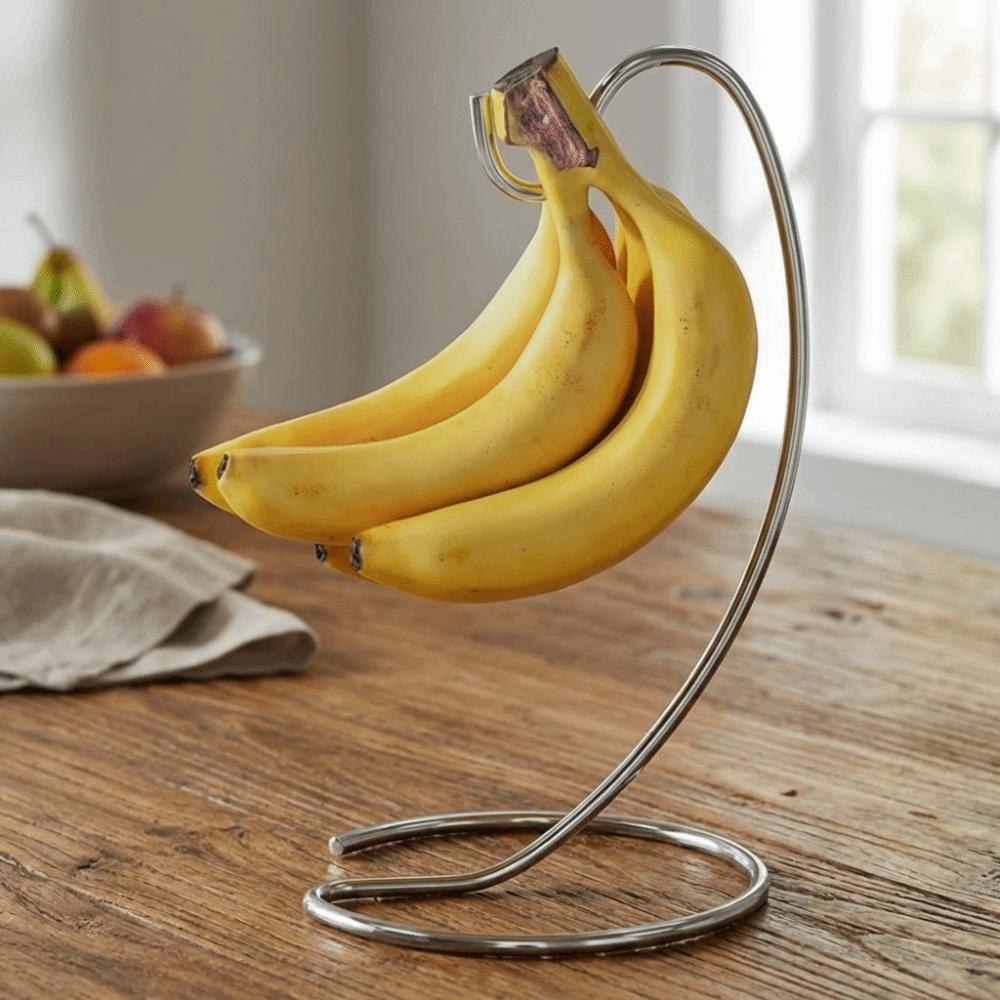 Creative Metal Banana Rack Keep Bananas Fresh Space Saving Fruit Vertical Storage Rack Rust Proof Multifunctional