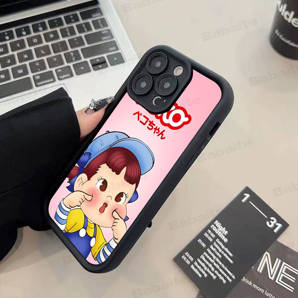 Бренд P-peko Chan Милая Девочка Чехол для Телефона Для IPhone 17 16 15 14 13 12 11 Air Plus Pro Max Мягкая Задняя Крышка