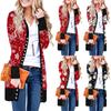 Women's Fashion Casual Plaid Printed Single Breasted Cardigan Jacket Coat