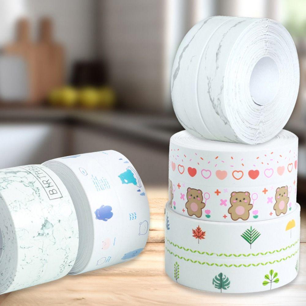 Self Adhesive Sealing Strip Tape Multiple Colors Waterproof Tape Bathroom Bath Toilet Kitchen