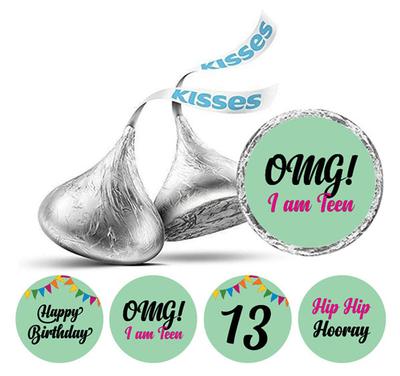 Наклейки на 13-й день рождения Darling Souvenir OMG I Am Teen 190 шт. Шоколадные этикетки своими руками