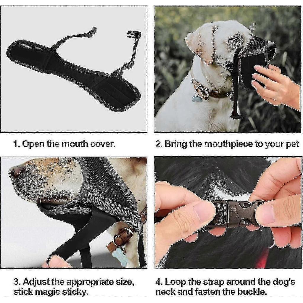 Dog Muzzle, Soft Nylon Anti-dropping Muzzle, Air Mesh Breathable Drinkable Dog Muzzle With Adjustable Loop