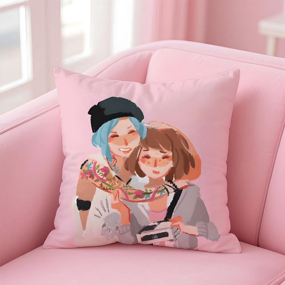 Story Life Is StrangeL Game Cushion Cover Pillow Case Soft Skin Friendly Fabric Concealed Zipper