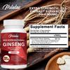 Pslalae RED KOREAN PANAX GINSENG, 120 Vegan Capsules, Muscle Building, Focus and Mood Support, 1% Ginsenosides