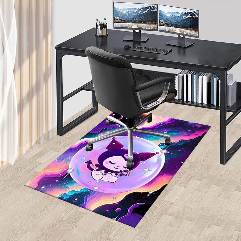 Anime Cartoon Design Chair Mat - Non-Slip Carpet for Office Chairs, Home Decor, Living Room, Bedroom, Game Room & Dormitory (Festival Gift).E096