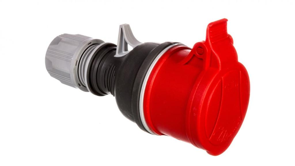 Gniazdo Przenośne 16A 5P 400V Czerwone Twist Gpp 16/5 Ip44 921870 Proste