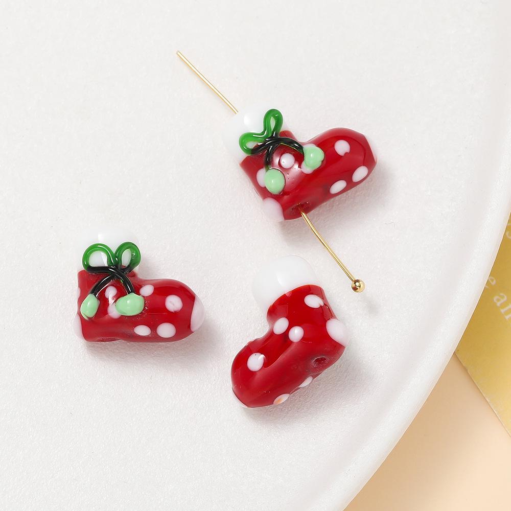 Расписанные вручную расшитые бисером перчатки и шапки с рождественской елкой - DIY ювелирные аксессуары