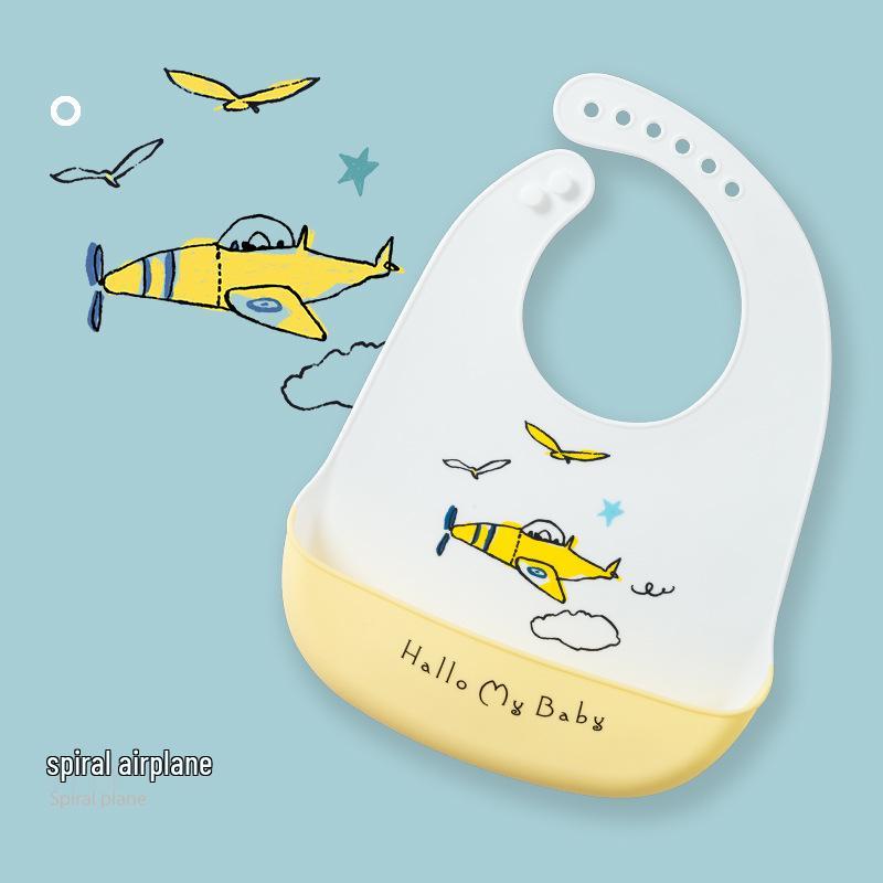 Водонепроницаемый силиконовый детский слюнявчик - Устойчивый к пятнам, Идеальный для детского сада и кормления