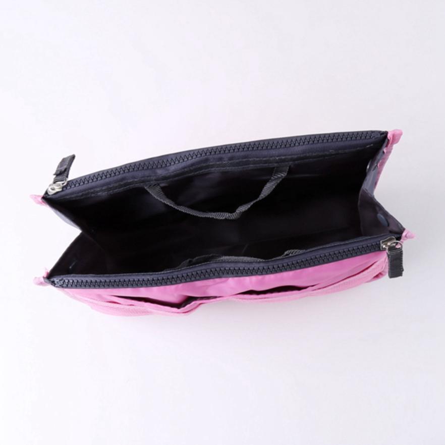 Женская сумочка, нейлоновый двойной органайзер, вставка, косметичка