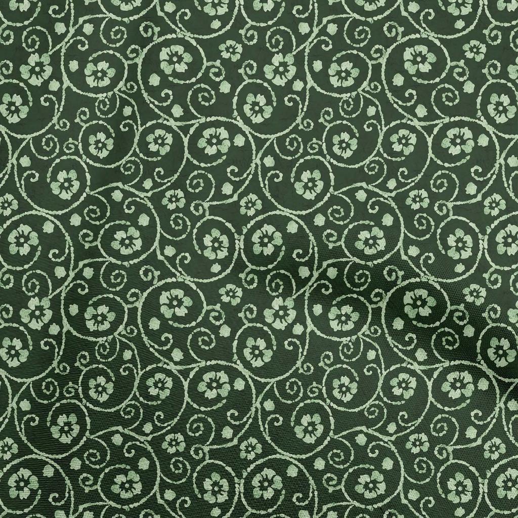 oneOone Ткань темно-серого цвета Cotton Flex, азиатский батик, цветочный швейный материал, принт, ткань по ярдам, 40 дюймов