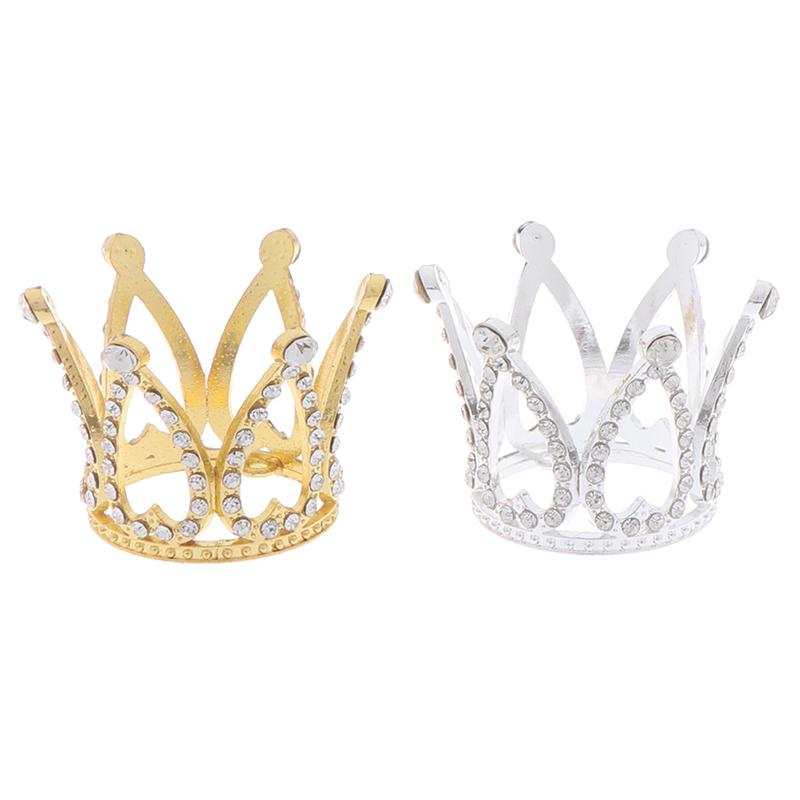 Mini Crown Princess Topper Crystal Pearl Children Hair Ornaments Party Decor